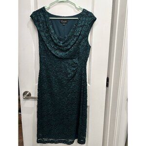 Green sequin party dress